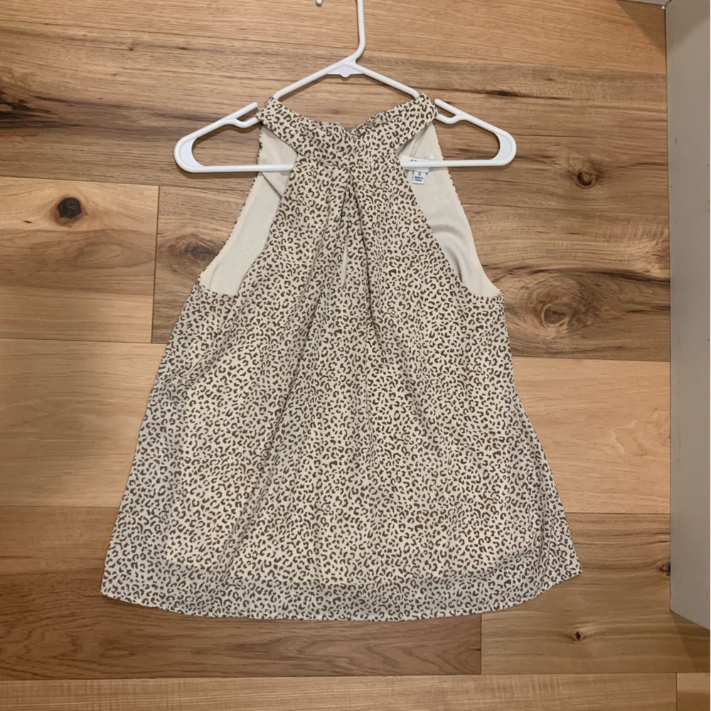 She and Sky, leopard keyhole halter top. Size S. Never worn.